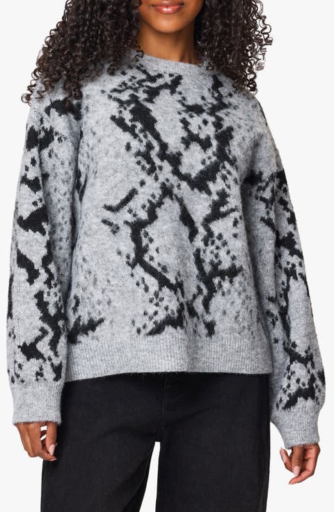 Fuzzy Python Printed Sweater
