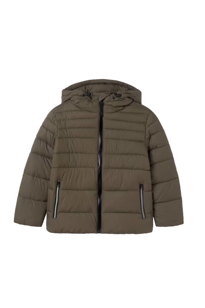 Quilted Coat With Reflective Details, Main, color, Grey