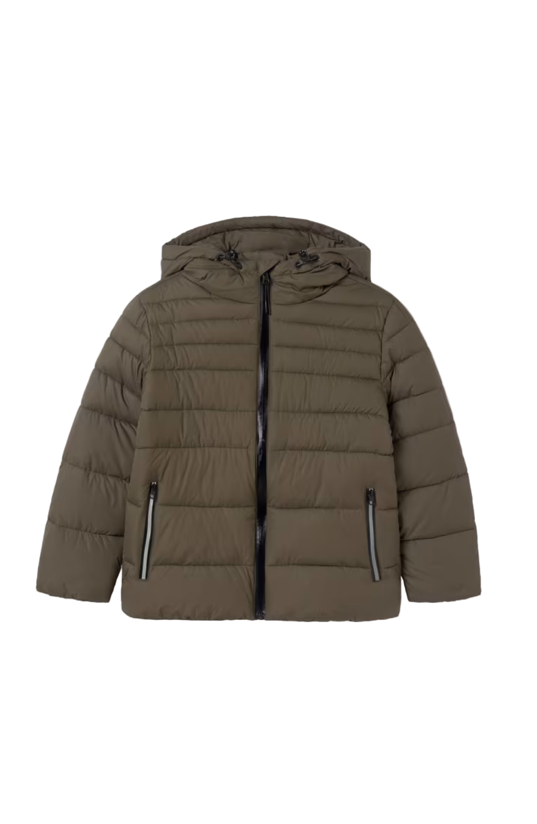 Mayoral Quilted Coat With Reflective Details, Main, color, Grey