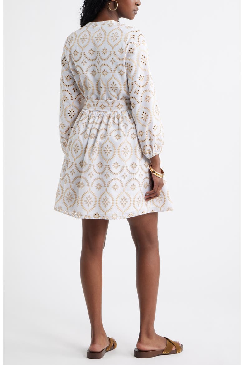 Embroidered Eyelet Lace Dress, Alternate, color, WHITE- TAN SHORE EMBROIDERY
