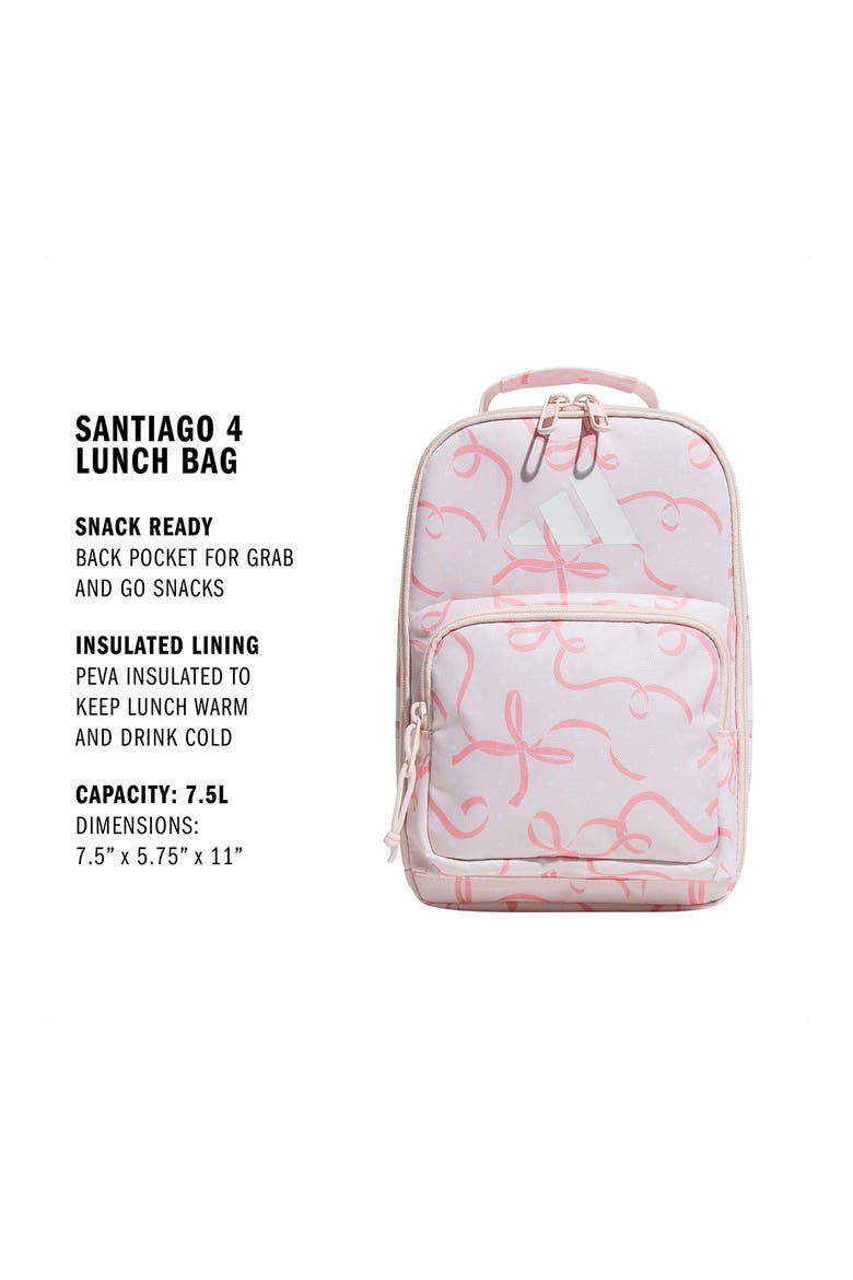 Kids' Santiago Lunch Bag, Alternate, color, BOW PRINT PINK TINT