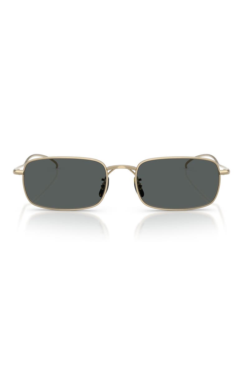 TK-14 53mm Polarized Rectangular Sunglasses, Main, color, GOLD / MIDNIGHT EXPRESS POLAR