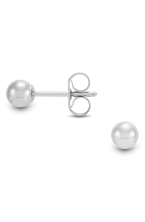 Frankie & Zoe 4mm High Polish Ball Stud Earrings