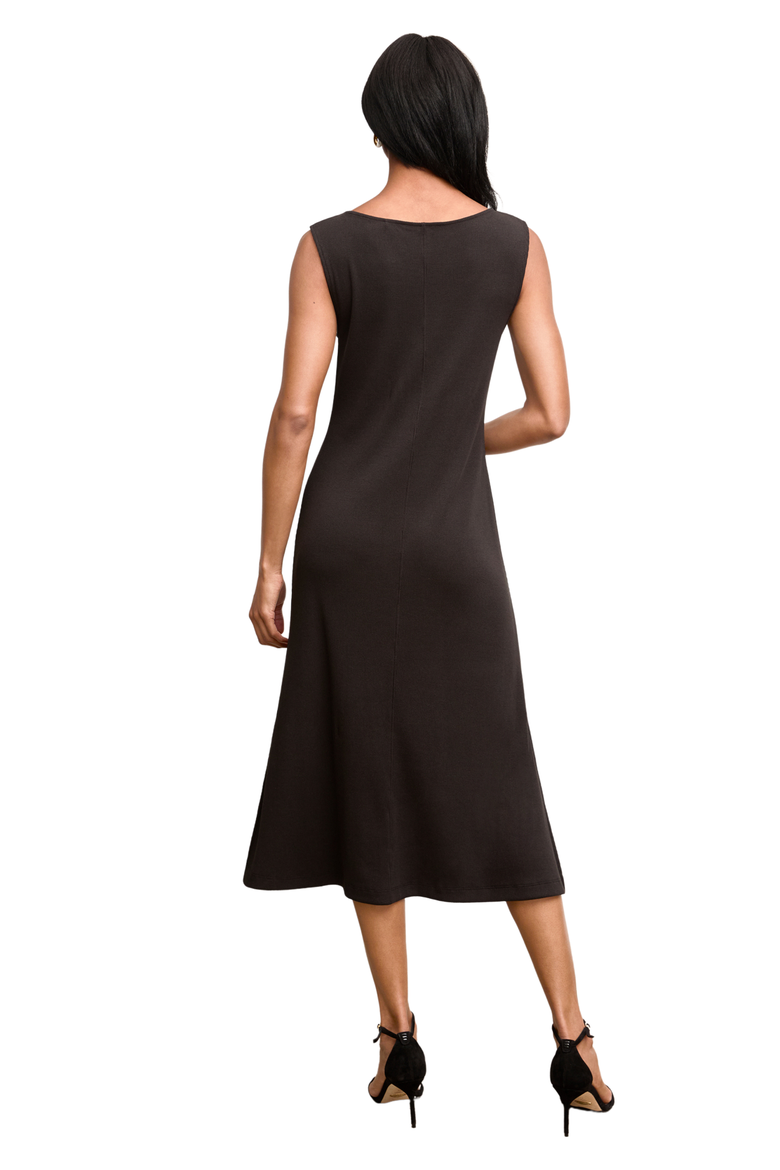 Milano Drape Dress - Ribbed Pima Modal, Alternate, color, Black