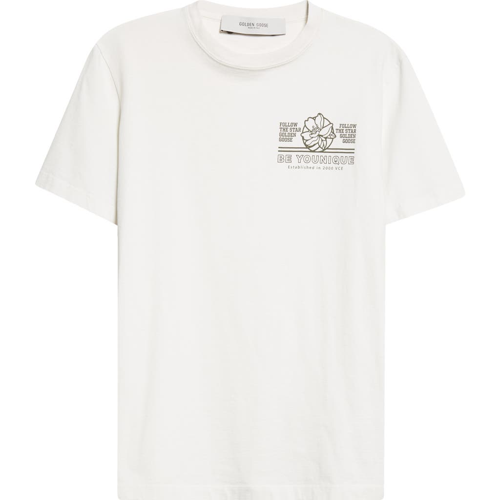 Golden Goose Journey Regular Fit Graphic T-shirt In White