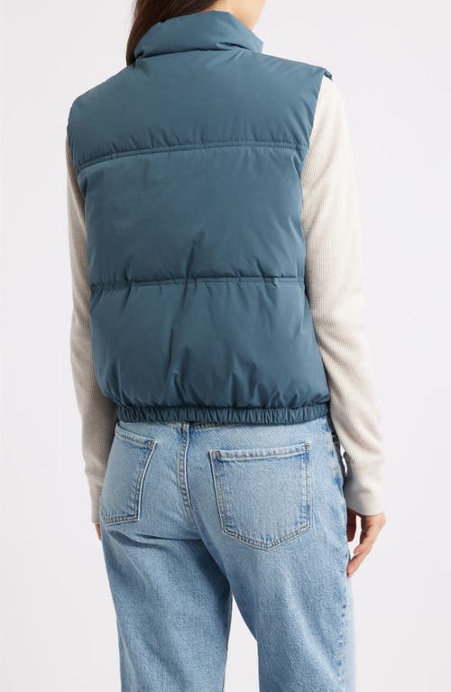 Thread & Supply Quilted Puffer Vest In Blue