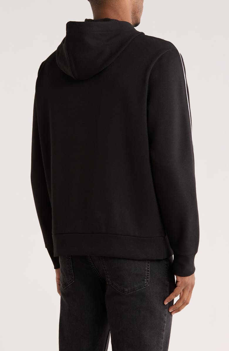 Calvin Klein Logo Fleece Hoodie, Alternate, color, Black