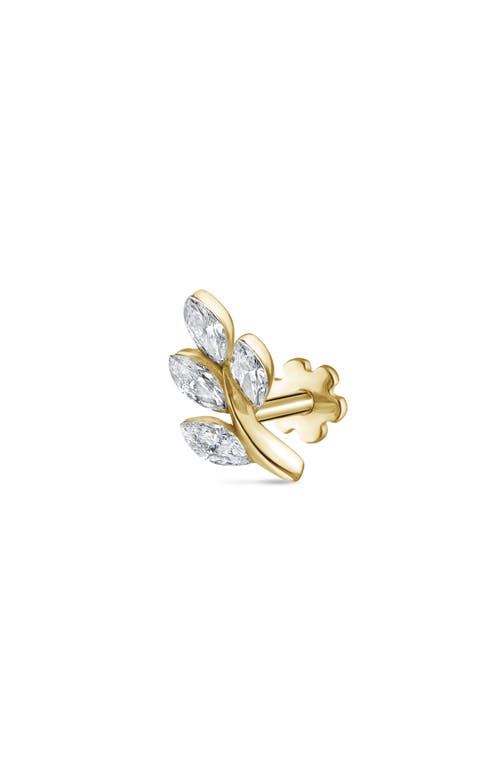 Maria Tash Diamond Vine Threaded Stud Earring In Yellow Gold
