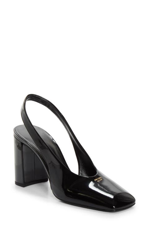 Patent Slingback Pump