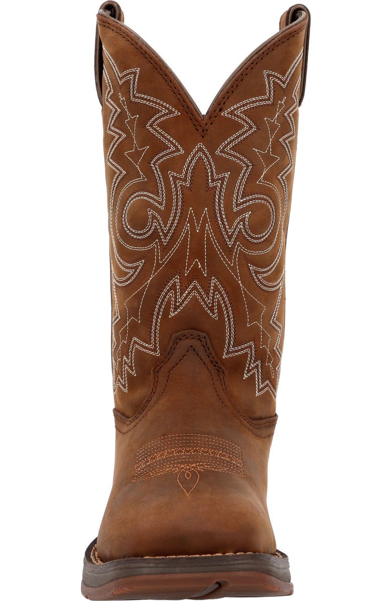 DURANGO Steel Toe Pullon Western Boot, Alternate, color, Brown