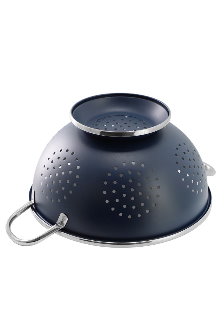Corden 5 Quart Stainless Steel Colander in Matte Blue, Alternate, color, Blue