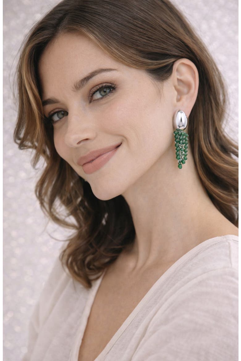 Annette Statement Drop Earrings, Alternate, color, SILVER