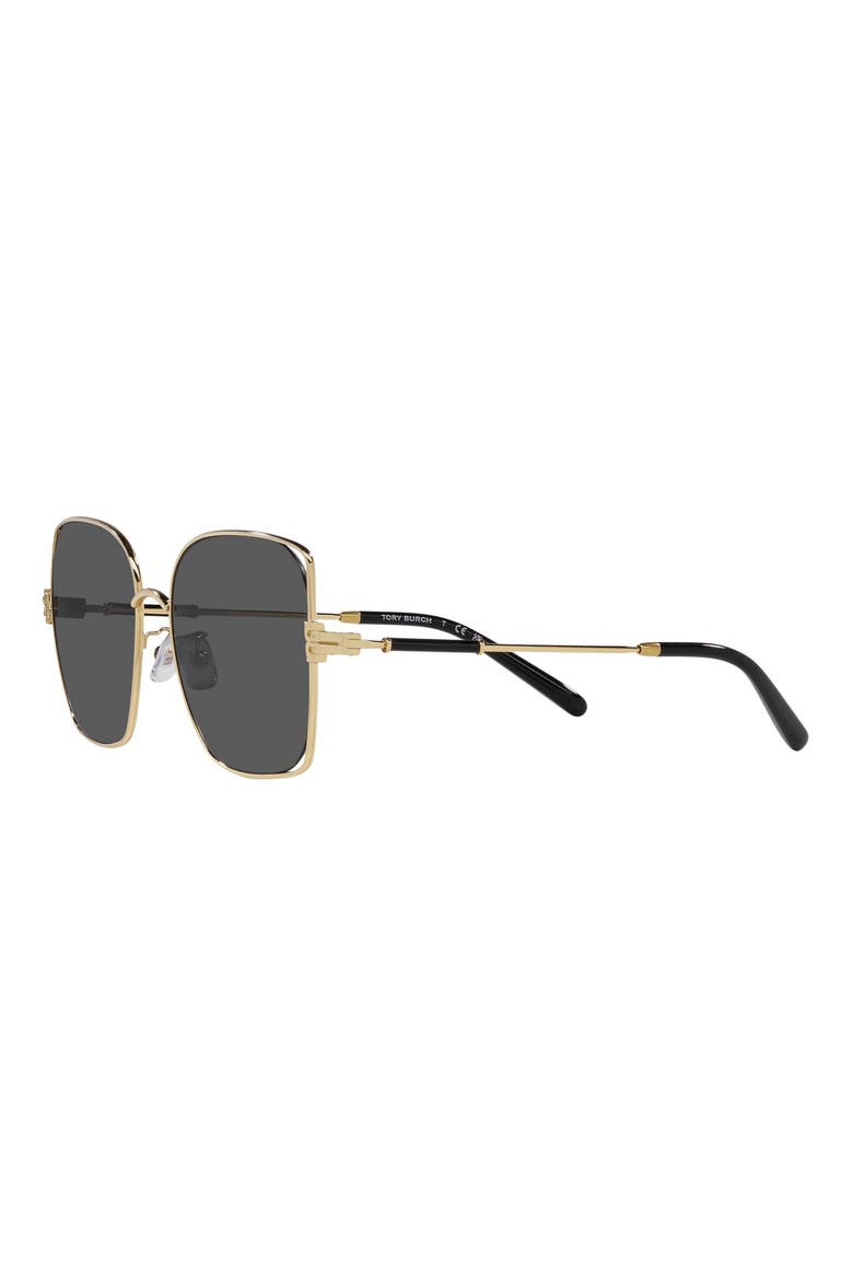 55mm Square Sunglasses, Alternate, color, SHINY GOLD