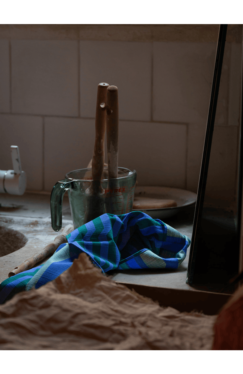 Tortuga Forma Stripe Dinner Napkins - High Season Set of 4, Alternate, color, Marine