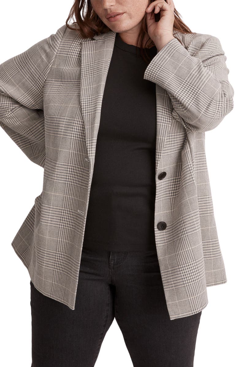 Madewell Dorset Nicholas Glen Plaid Oversize Blazer, Main, color,