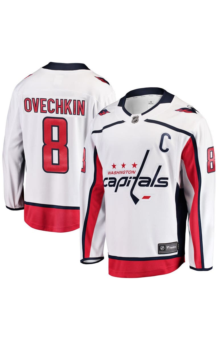 FANATICS Men's Fanatics Branded Alexander Ovechkin White Washington Capitals Breakaway Player Jersey, Alternate, color,