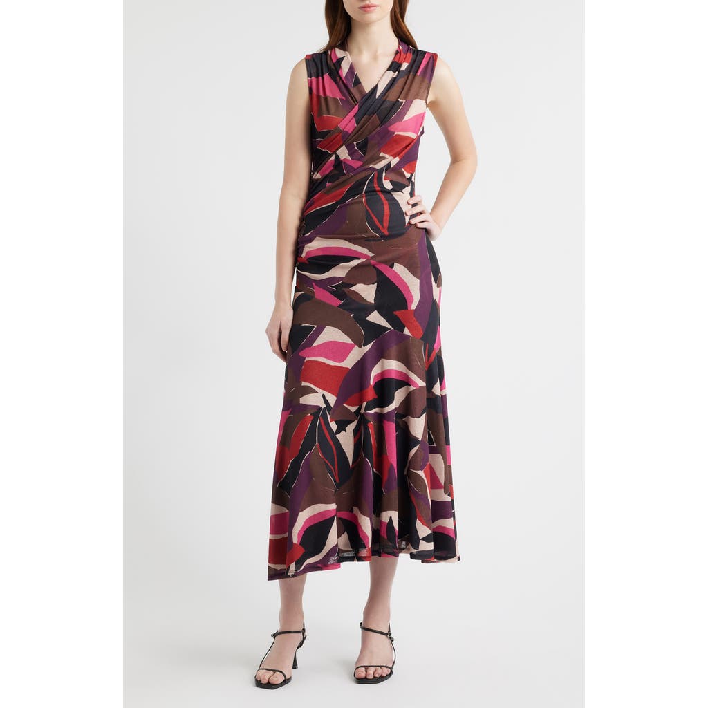 Rails Vanya Abstract Print Faux Wrap Midi Dress in Paradise at Nordstrom Rack, Size X-Large