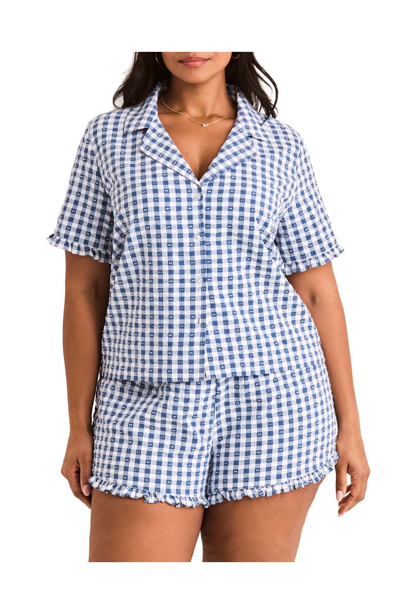 Adore Me Barbara Short Pajama Set, Main, color, Blue