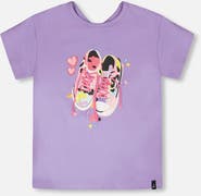 Deux par Deux Organic Cotton Jersey Sneakers Short Sleeve T-Shirt