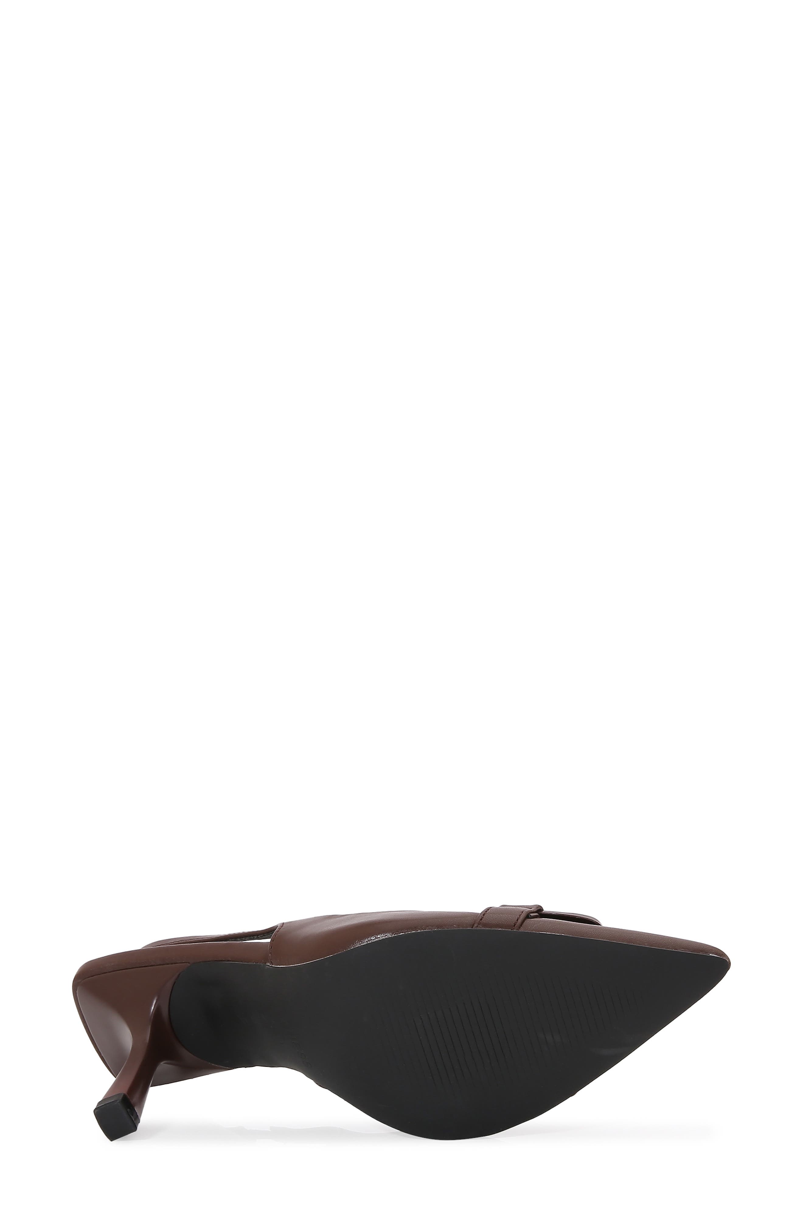 Buckled Pointed Toe Slingback Pump, Alternate, color, BROWN