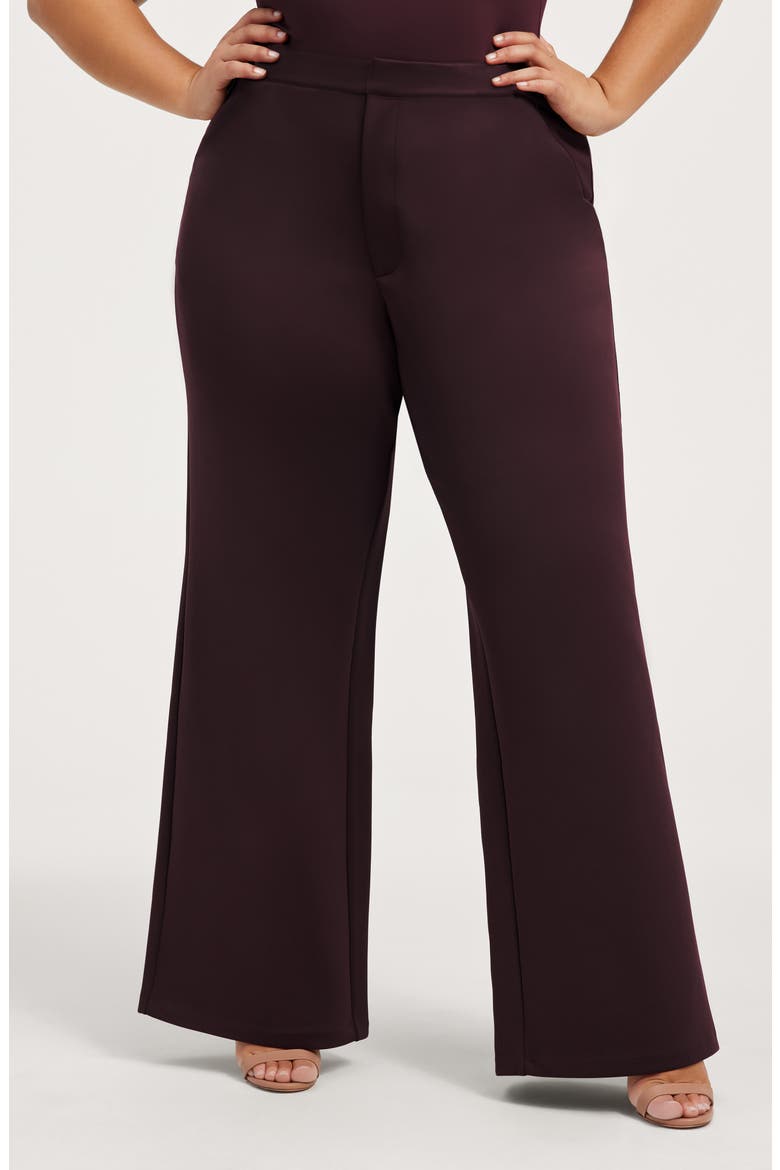 Sculpting Column Trousers, Alternate, color, MALBEC003