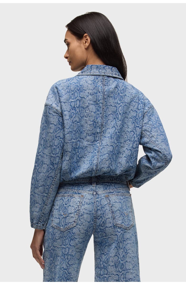 Hudson Jeans Cropped Zip Up jacket, Alternate, color, Venom