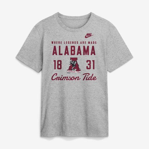 Men's Nike  Gray Alabama Crimson Tide Legacy Stacked Established T-Shirt