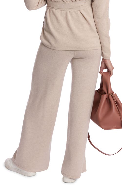 Cache Coeur Hills Wool Blend Wide Leg Maternity Pants In Beige