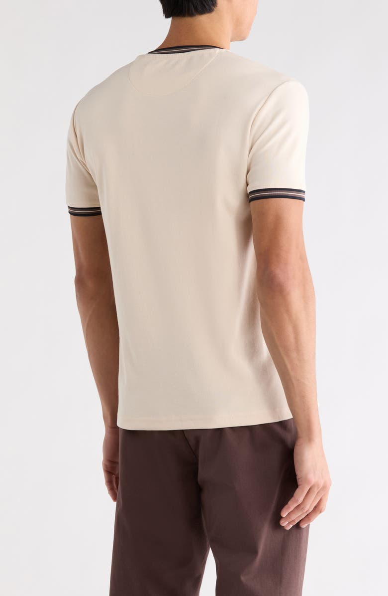 DENIM AND FLOWER Tipped Crewneck T-Shirt, Alternate, color, Cream