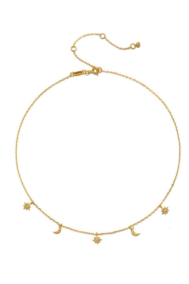 Enchanted Journey Celestial Choker Necklace, Alternate, color, Gold