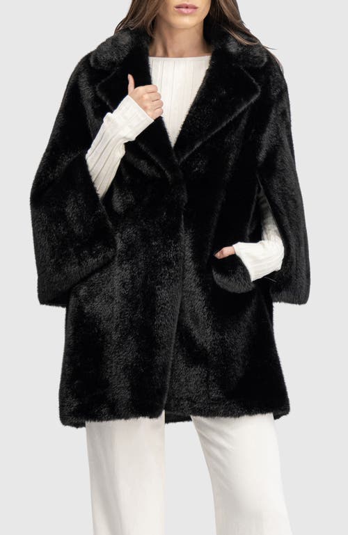 Lyla Grant Fur-free Mink (faux Fur) Jacket In Black