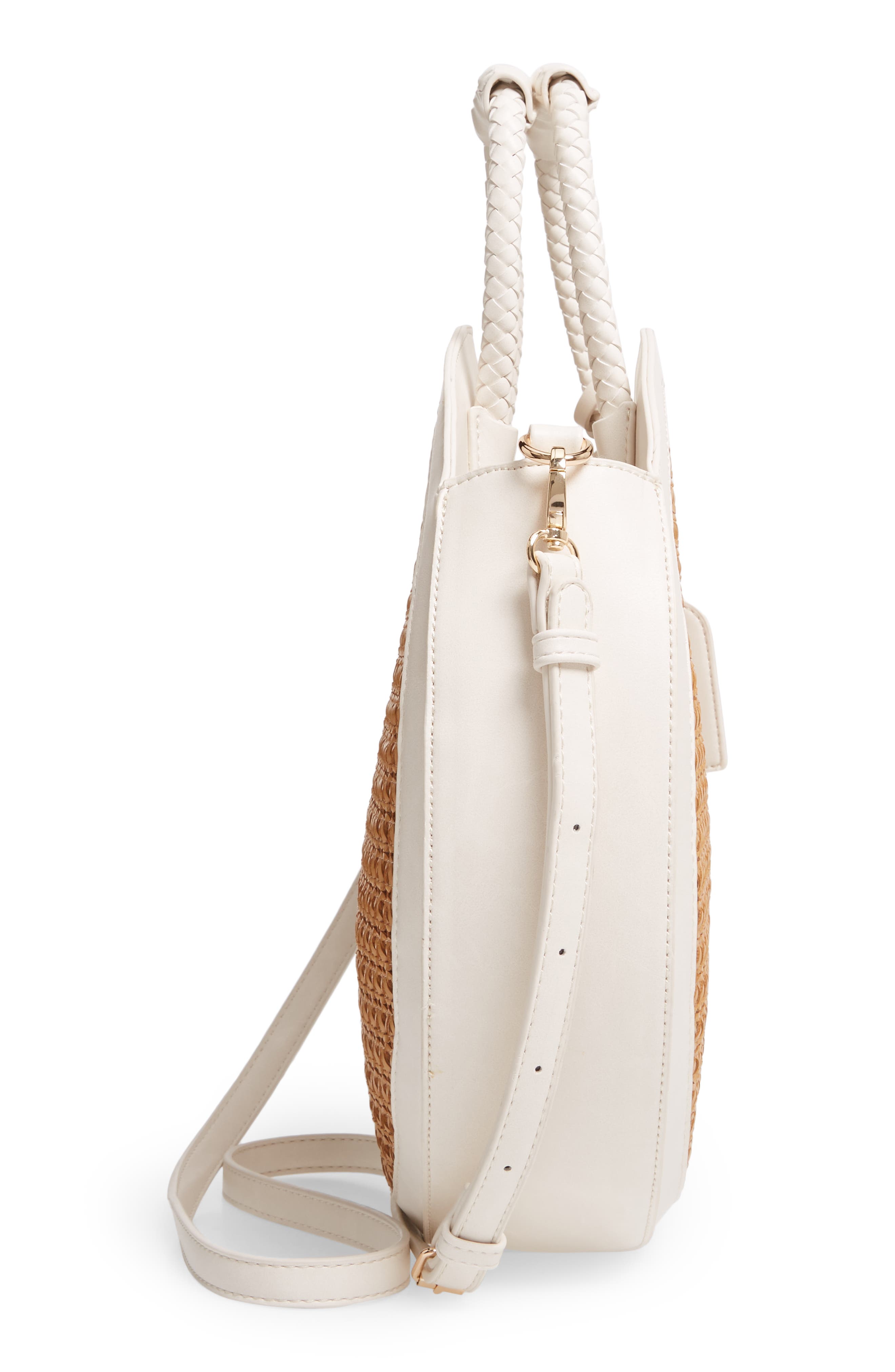 Sole Society Nikole Faux Leather Circle Tote, Alternate, color, 