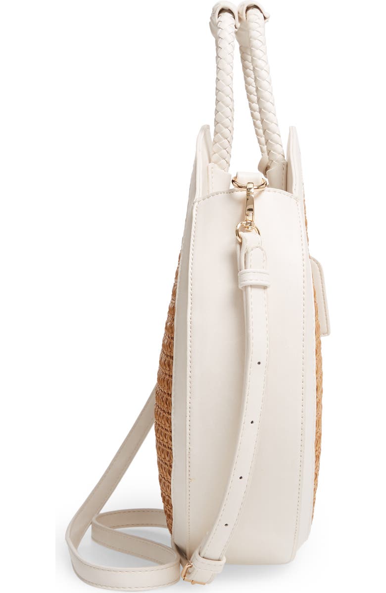 Sole Society Nikole Faux Leather Circle Tote, Alternate, color,