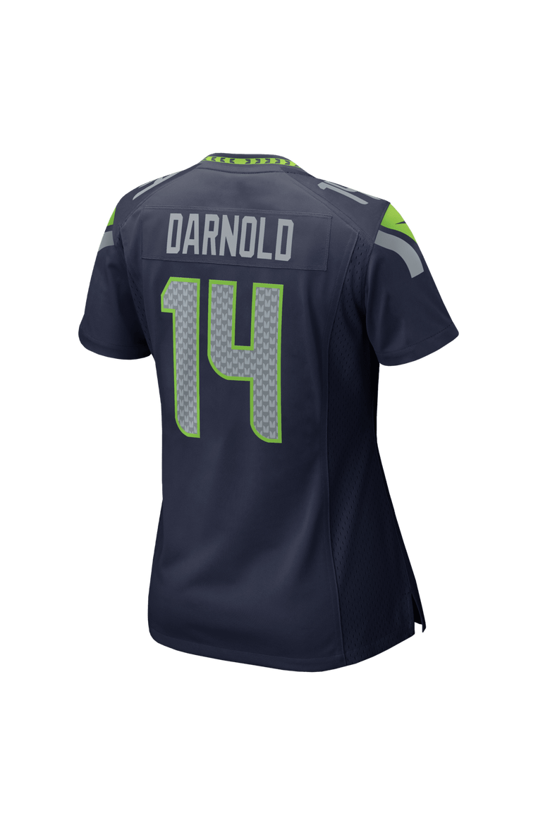 Women's Nike Sam Darnold College Navy Seattle Seahawks Super Bowl LX Patch Game Jersey, Alternate, color, College Navy