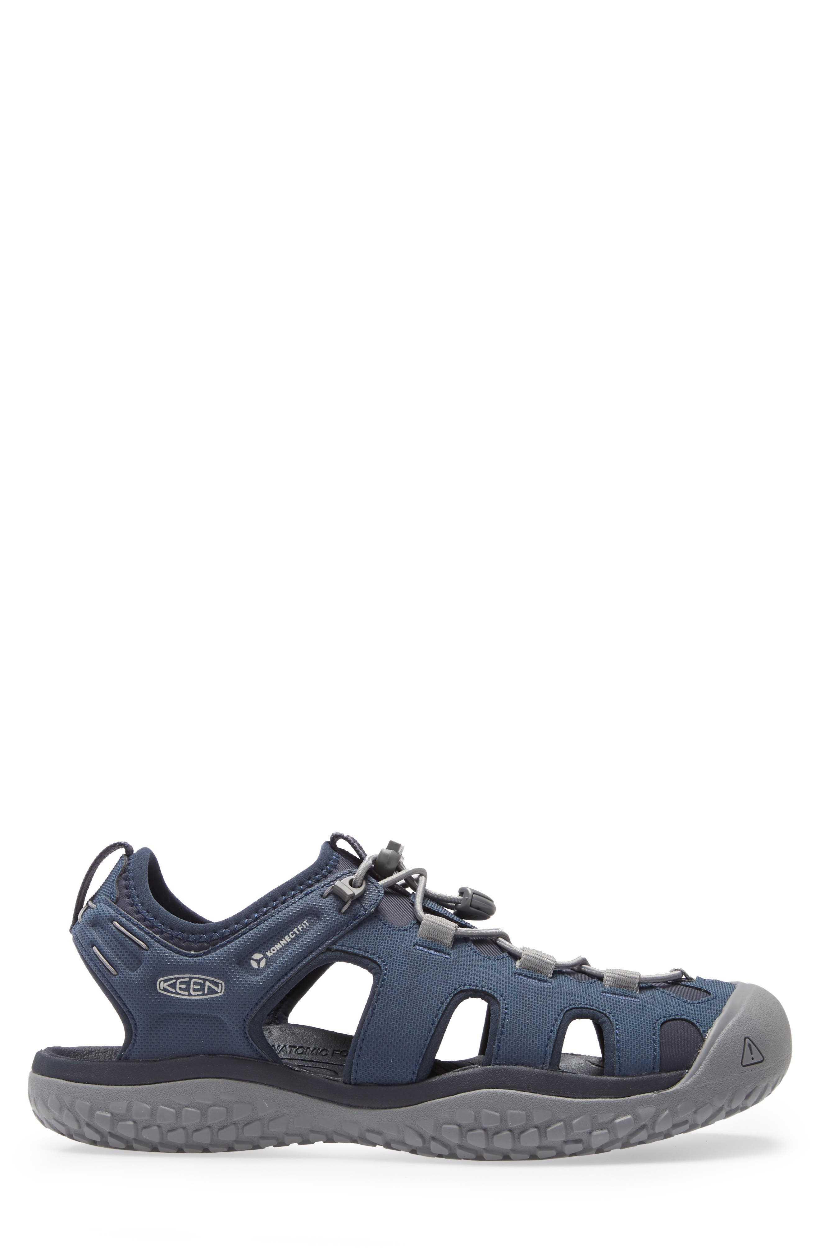 Solar Sandal, Alternate, color, NAVY/ STEEL GREY