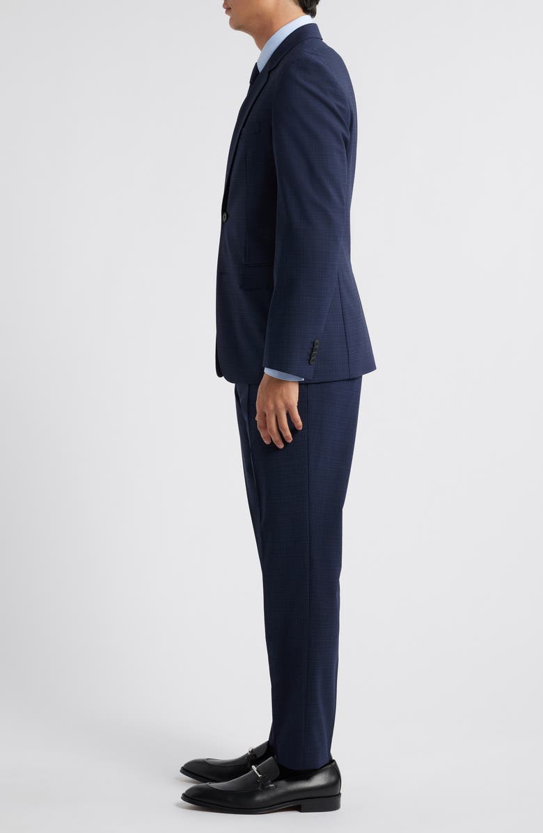 Houston Slim Fit 3-Piece Navy Check Suit