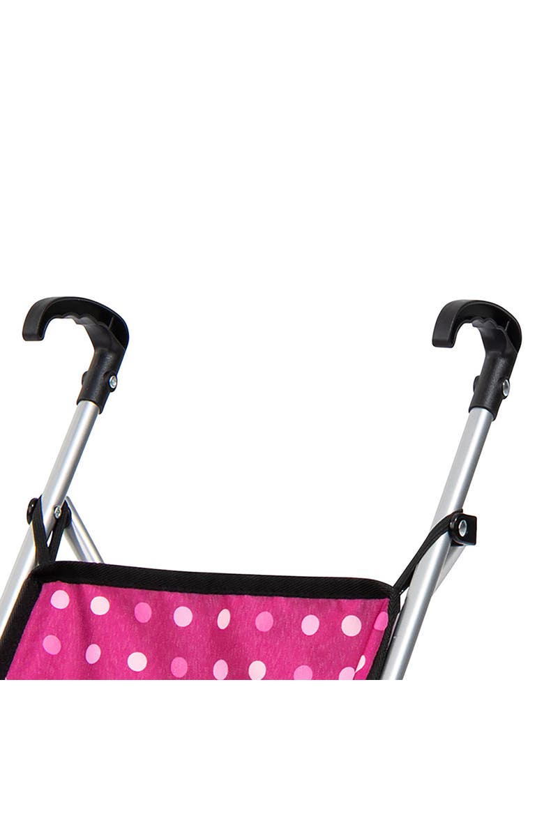 Buggy Umbrella Stroller, Hot Pink & White Polka Dots ,Dolls Up to 18 Inches, Alternate, color, Multicolored
