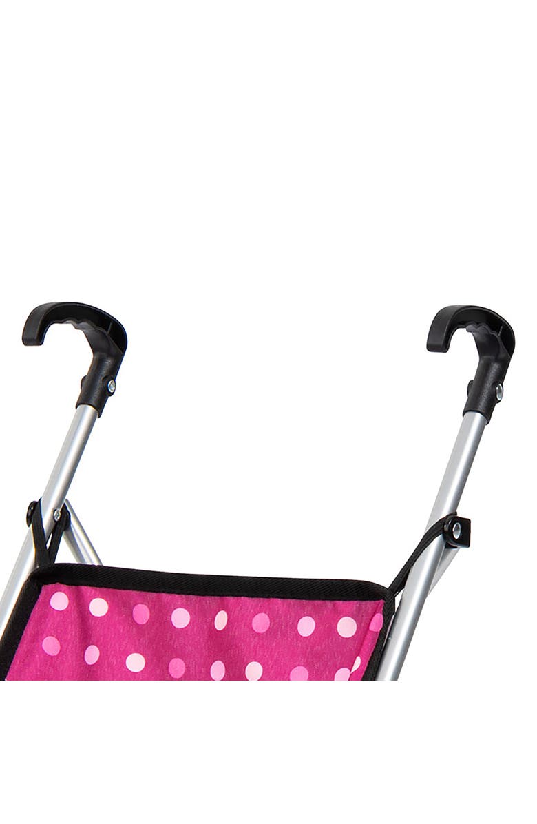 Bayer Design Buggy Umbrella Stroller, Hot Pink & White Polka Dots ,Dolls Up to 18 Inches, Alternate, color, Multicolored