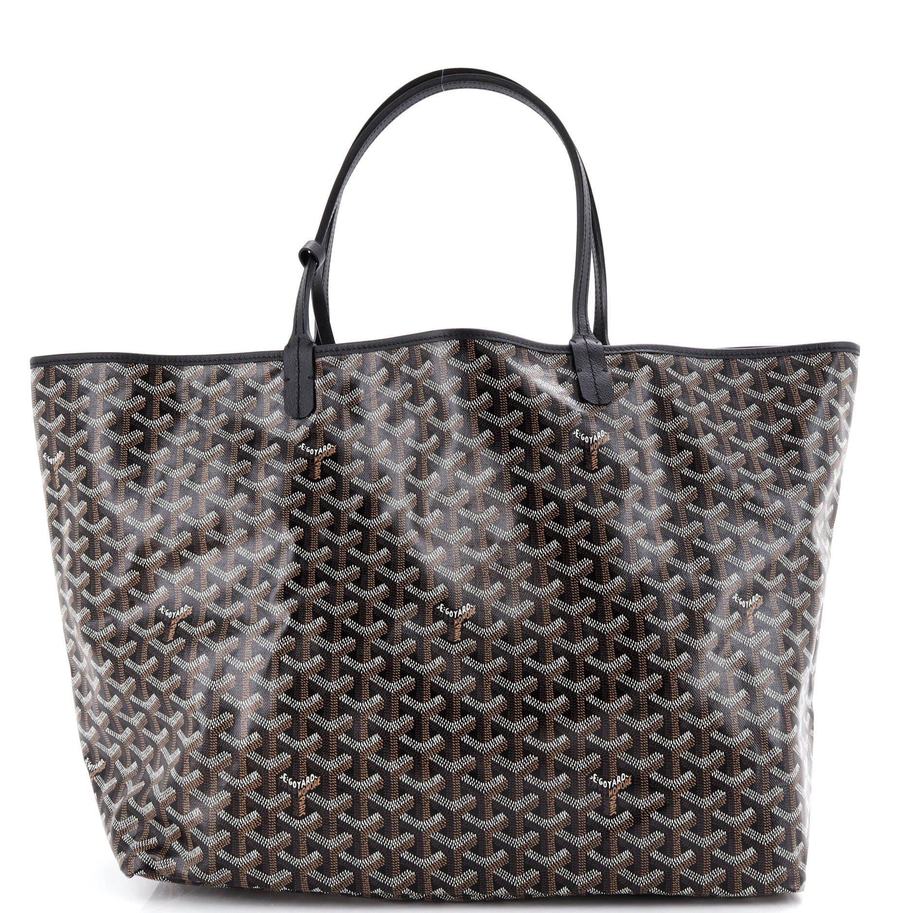 Pre-Owned Goyard Saint Louis Tote Coated Canvas GM, Alternate, color, Black
