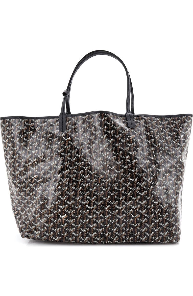 Pre-Owned Goyard Saint Louis Tote Coated Canvas GM, Alternate, color, Black