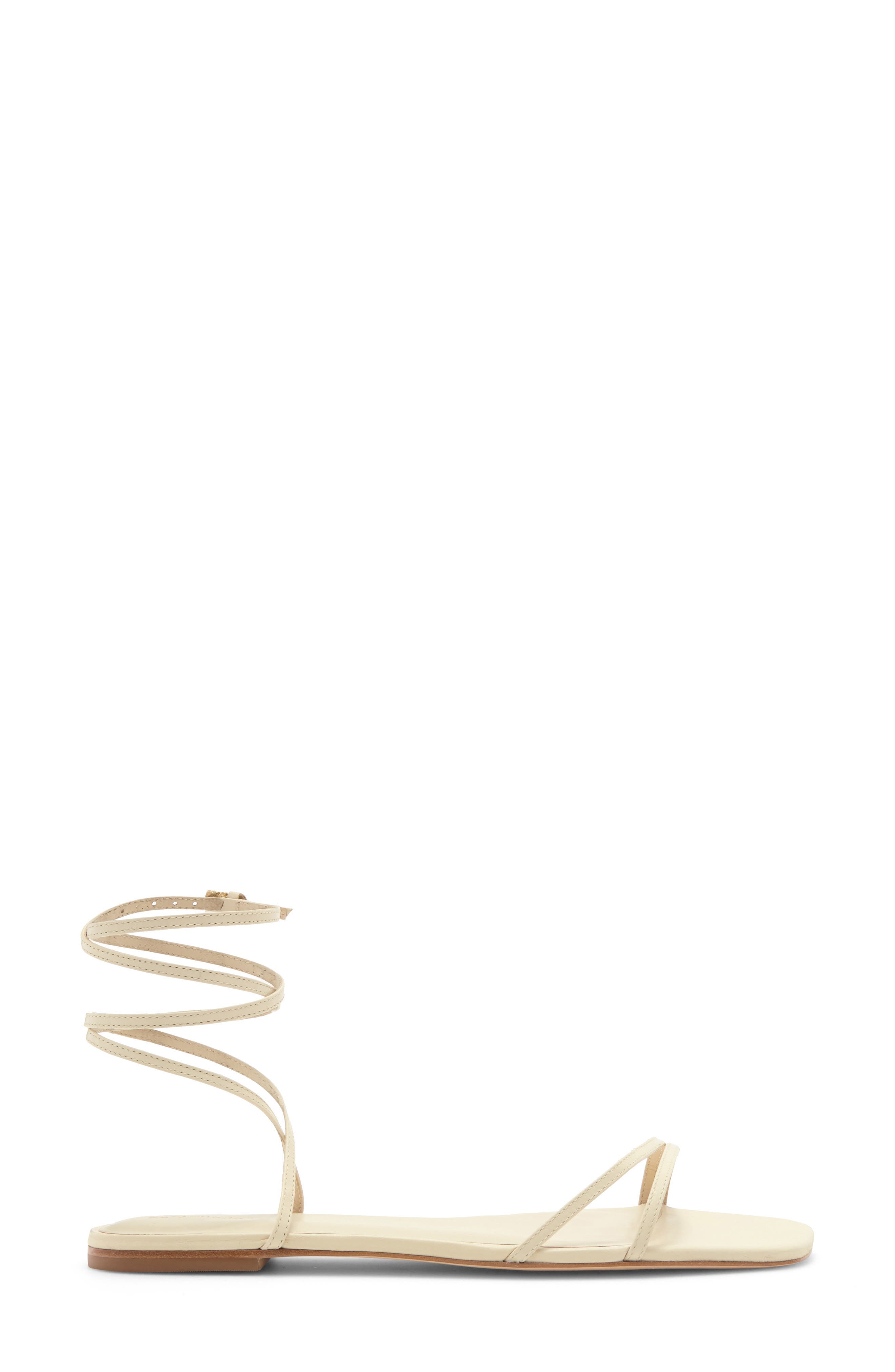 Reformation Magalie Ankle Tie Flat Sandal, Alternate, color, 