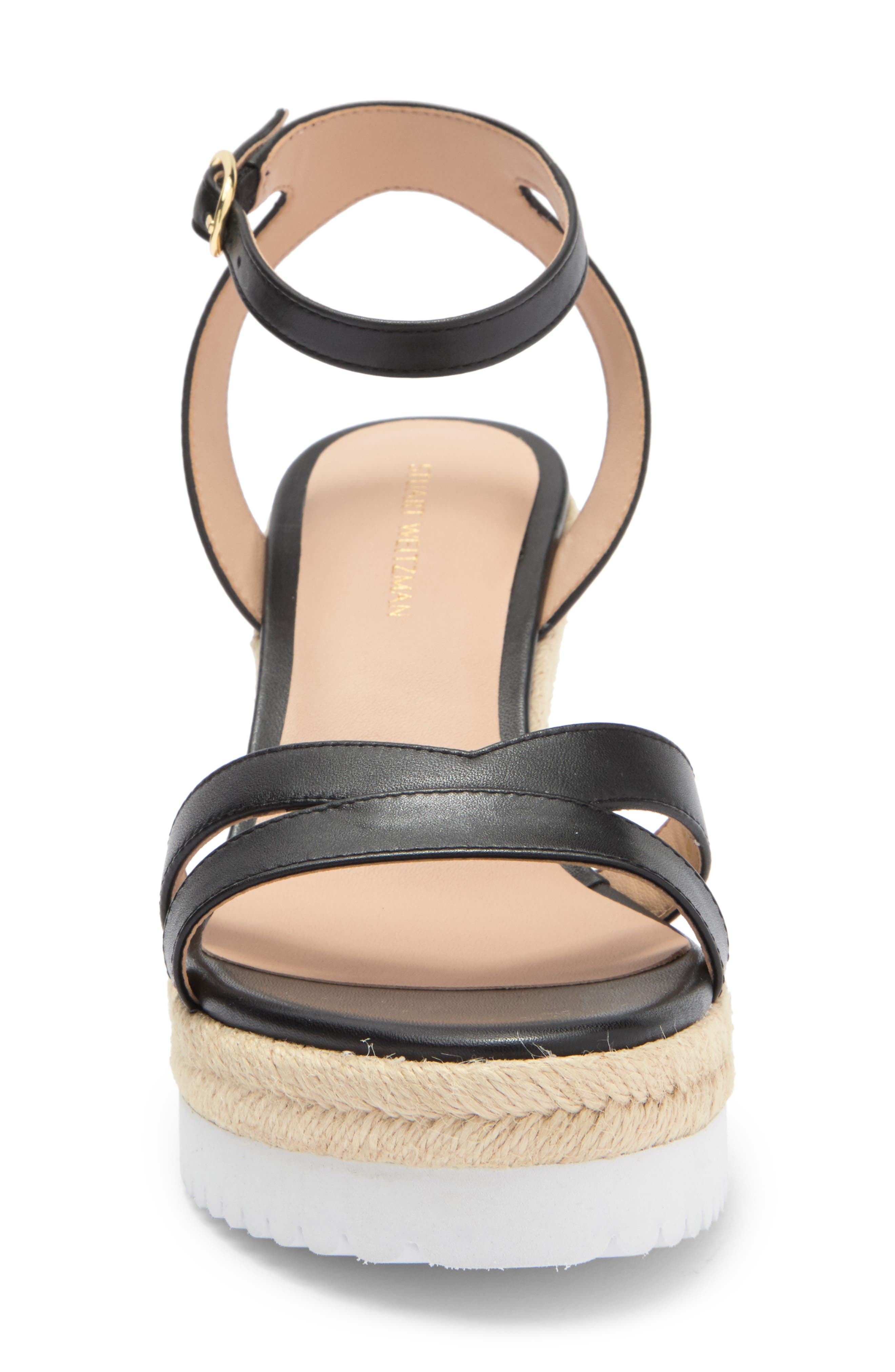 Stuart Weitzman Catlina Ankle Strap Espadrille Platform Wedge Sandal, Alternate, color, 