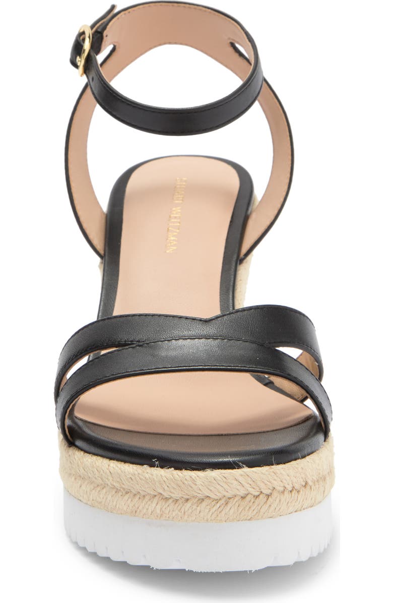 Stuart Weitzman Catlina Ankle Strap Espadrille Platform Wedge Sandal, Alternate, color,