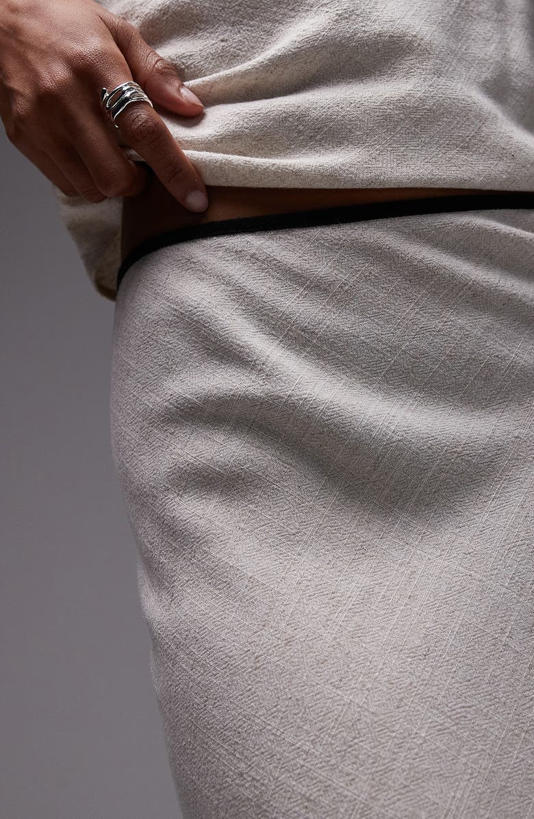 Topshop Bias Cut Maxi Skirt, Alternate, color, Beige