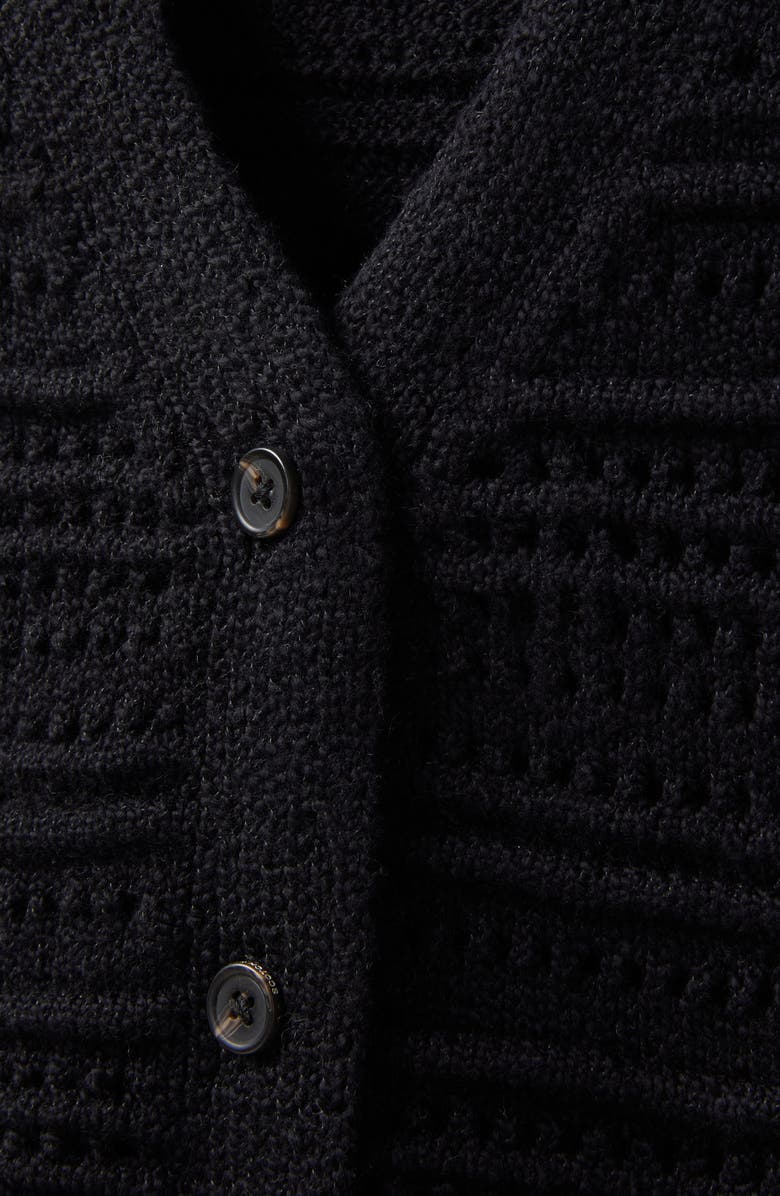 Scotch & Soda Open Knit Vest, Alternate, color, Black