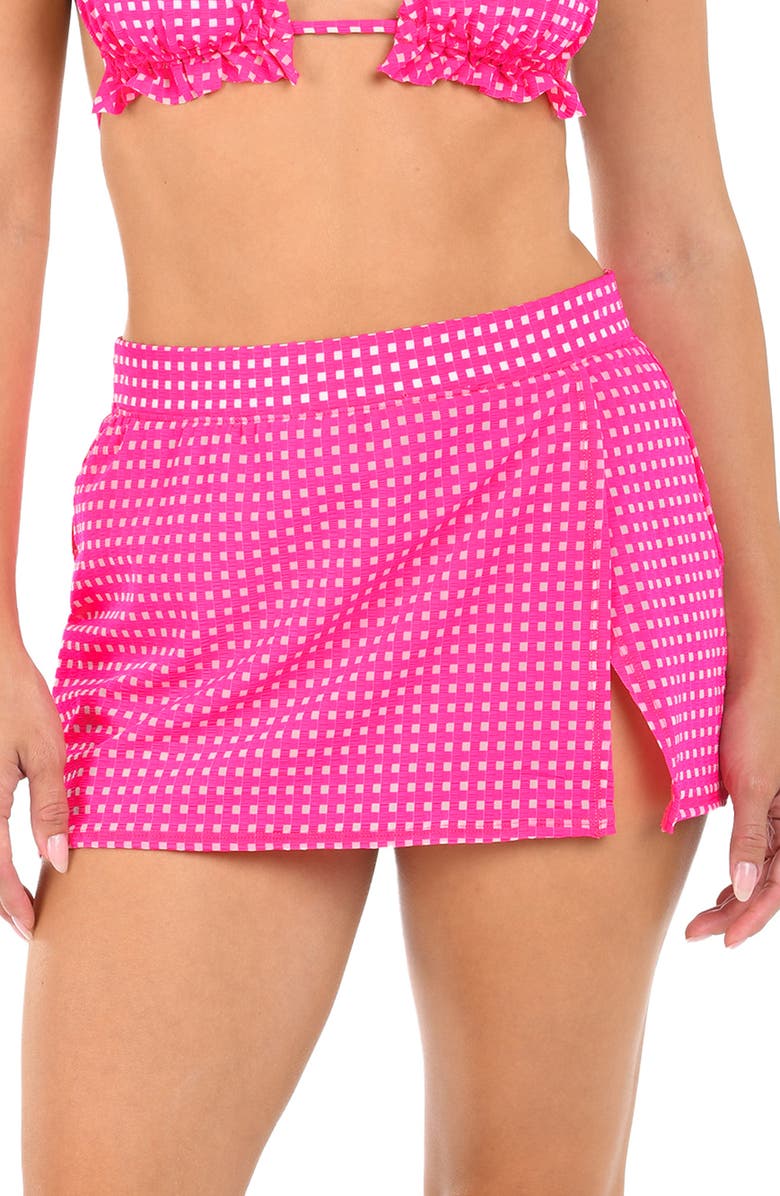 Citrus Picnic Split Cover-Up Skirt, Main, color, Bright Pink
