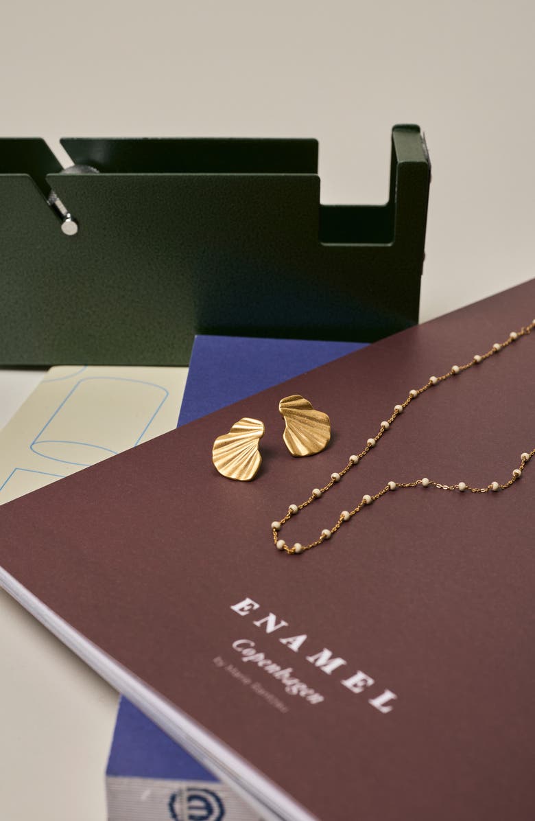 ENAMEL Copenhagen Wave Earring, Alternate, color, Gold