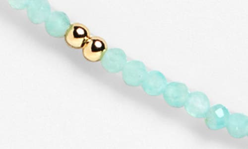 Argento Vivo Aqua Stone Beaded Anklet