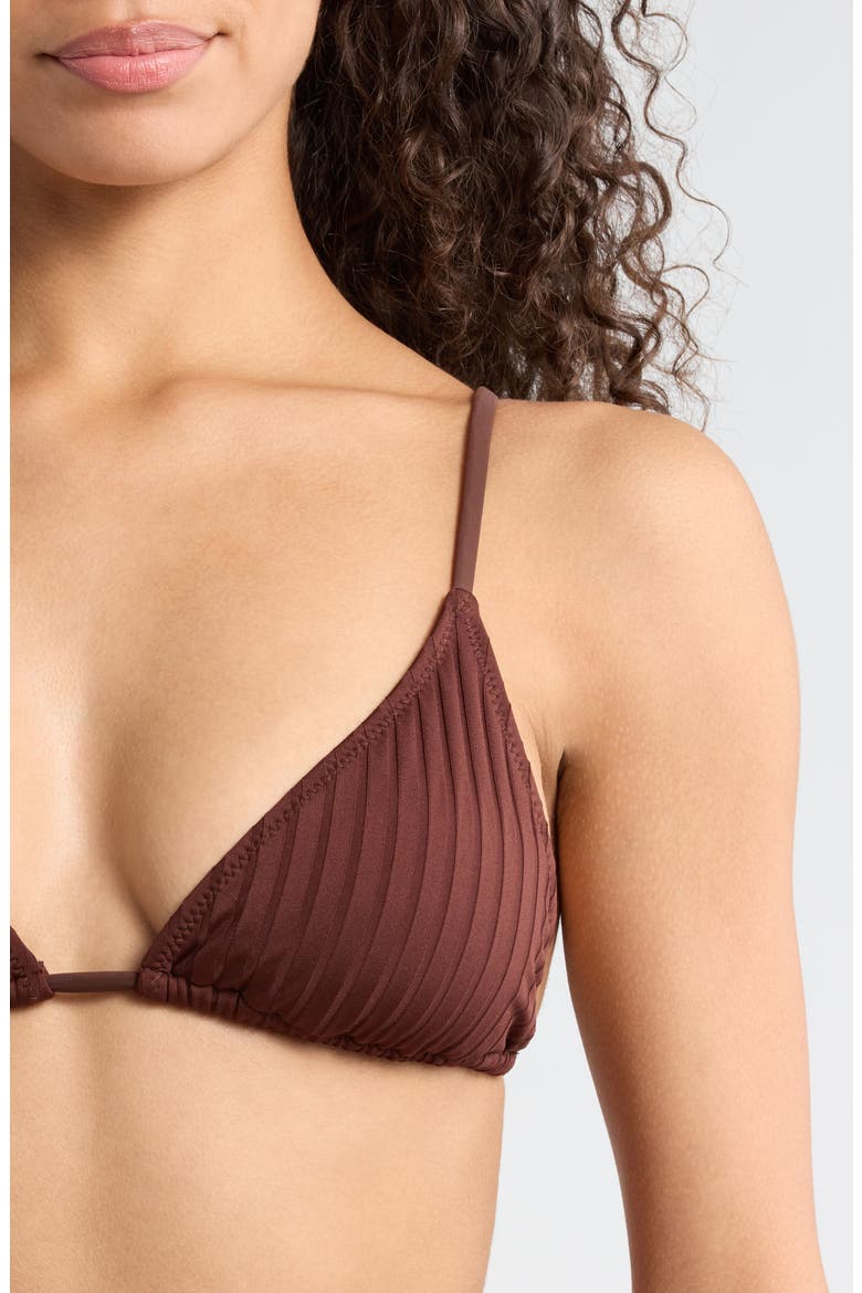 Tunnel Rib Bikini Top, Alternate, color, ESPRESSO