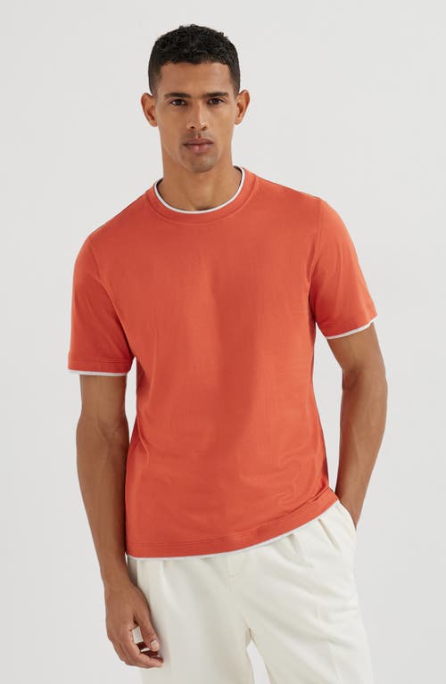 Brunello Cucinelli T-shirt Mit Kontrastbesatz
